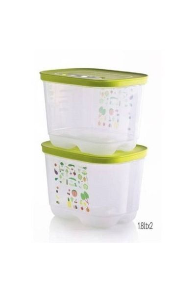 Tupperware Sera 1.8 Storage Container 2 Pieces - Square
