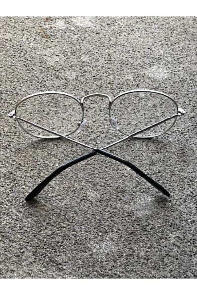 Castello Silver Oval Blue Light Protected Glasses