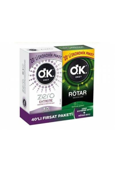 Okey Prezervatif Rötar 20 Li + Zero Extreme 20 Li