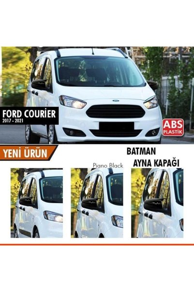 ŞüsCarOto Ford Courier 2018-2021 Uyumlu Batman Yarasa Ayna Kapağı Piano Black...