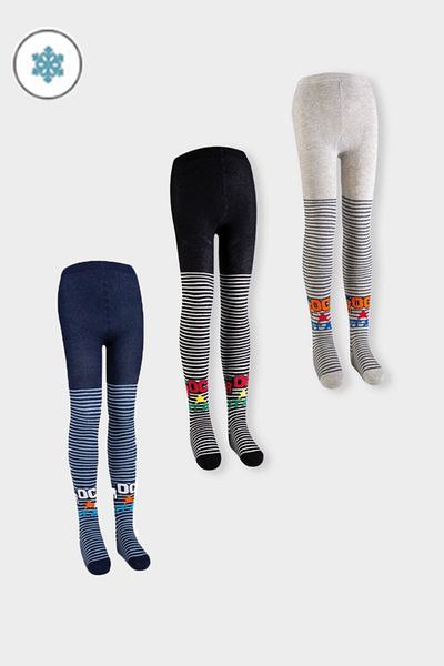 MEM SOCKS Комплект от 3 детски чорапогащи с хавлиени кърпи