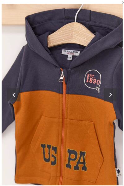 U.S. Polo Assn. طقم كارديجان للأطفال الرضع بأكمام طويلة مكون من قطعتين