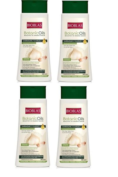 Bioblas Botanical Öls Shampoo Garlic - 300ml x 4 Pieces