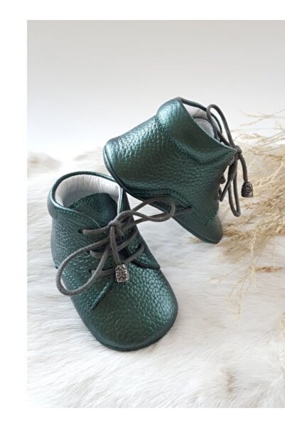 Hodore Genuine Leather Baby Boots Green