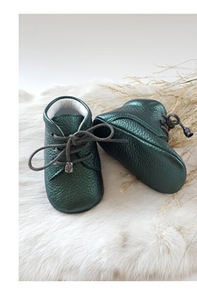 Hodore Genuine Leather Baby Boots Green