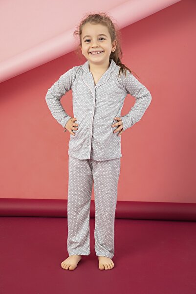 ELİTOL COTTON LYCRA BUTTONED PAJAMA SET