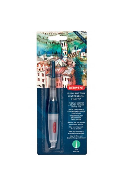 Derwent Push Button Waterbrush Sulu Boya Fırçası Fine 2mm