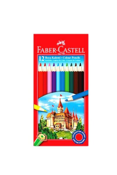 Faber Castell أقلام تلوين جافة مقاس كبير 12 لونًا