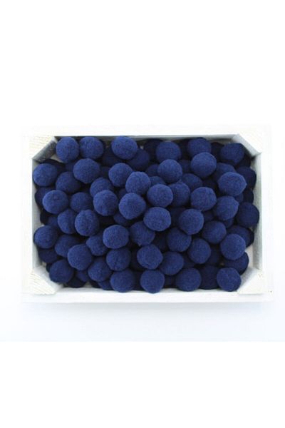 Yumuşakkeçe Plush Pompom 50 Pieces 2 Cm Navy Blue