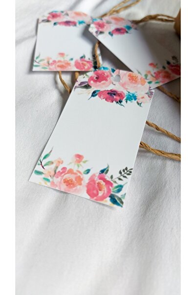 Çikoleyt Design Not Kartı - Ürün Kartı - Delikli (4*7cm) 50 Adet