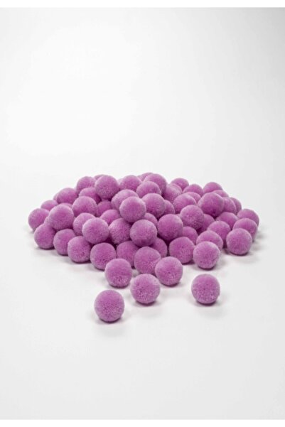 Yumuşakkeçe Pompom Lână 20mm Pachet 100 – Liliac