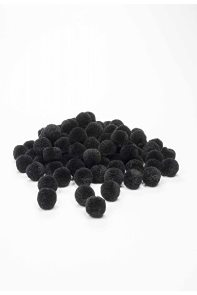 Yumuşakkeçe Pompom Lână 20mm Pachet 100 – Negru