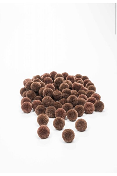 Yumuşakkeçe Pompom Lână 20mm Pachet 100 – Maro