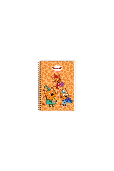KESKİN COLOR Sweet Kittens A6 60 Sheets Lined Spiraled Metallized Cardboard Cover Memo Pad Notepad