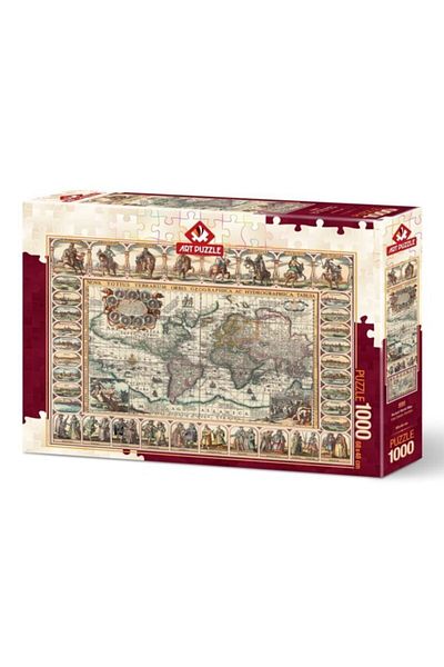 Art Puzzle 1000 Piece Puzzle : Old World Map