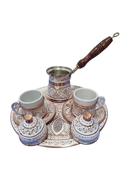 Miray hediyelik Özel Tasarım Bakır 2'li Kahve Ve Cezve Takımı