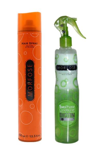 Morfose Saç Spreyi Turuncu 400ml + Fön Suyu Biotin 400ml