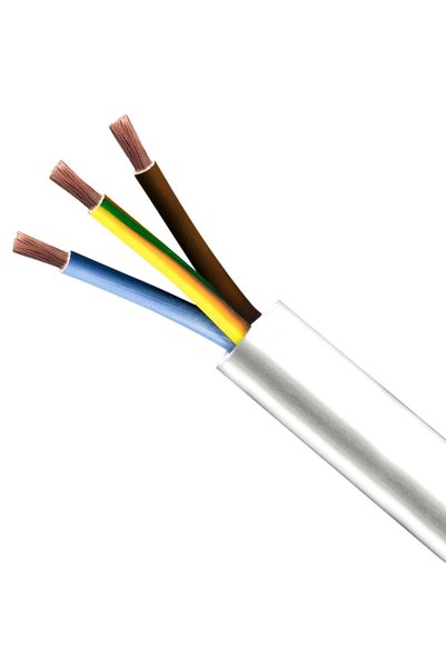 ÖZNUR 3 x 2,5 TTR Kablo - Tam Bakır - Beyaz - 11 Metre