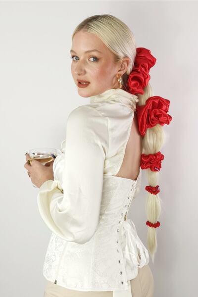 CSR AKSESUAR Набір з 3 червоних шпильок