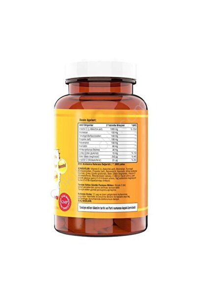 NCS Vitamin C Zinc Propolis Vitamin D Resveratrol 120 Tablets