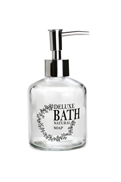 Bosphorus Cam Sıvı Sabunluk,el Sabunu Yazılı 300ml 7,6x15,5cm