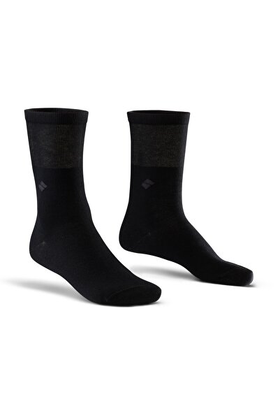 Bonny Silver Odor-Free Socket Men's Black Silver Socks