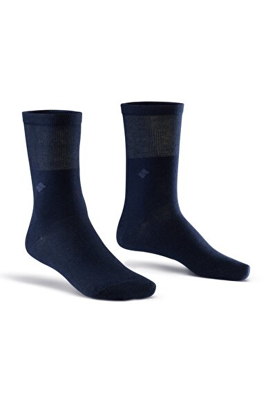 Bonny Silver Smell-Free Socket Men's Navy Blue Silver Socks
