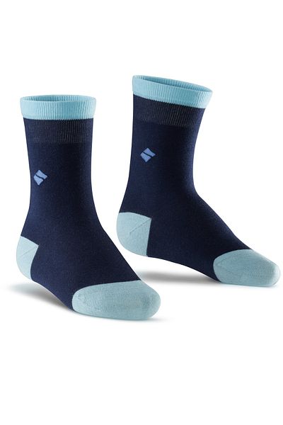 Bonny Silver Odor-Free Socket Boy Navy Blue Silver Socks