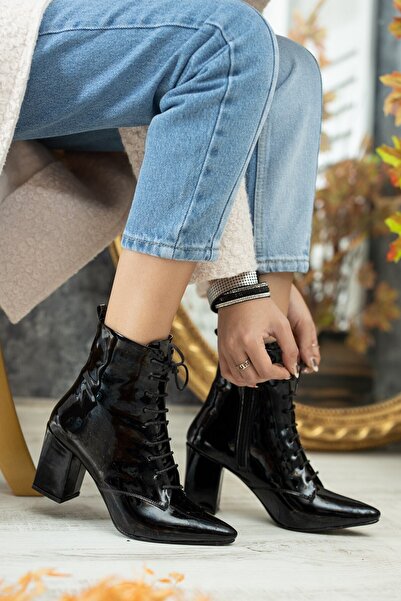 DİVOLYA Eliz μυτερές μπότες με κορδόνια καθημερινά