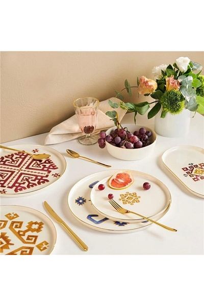 Porland 21 cm Arabesque Flat Plate - 18Cp21 Model D1