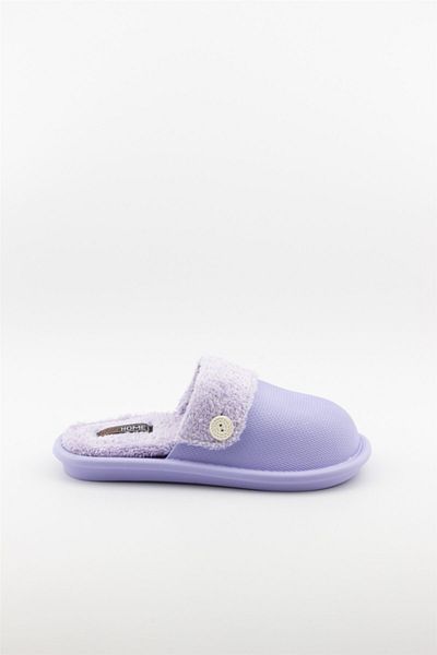 Akınal Bella Akınalbella Women's Plush Slippers - Removable Inside, Z Mm Lilac