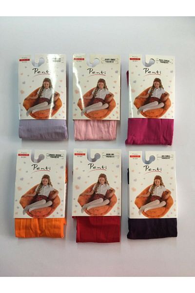 Penti Girl's Micro 40 Colored Pantyhose, Pack of 6