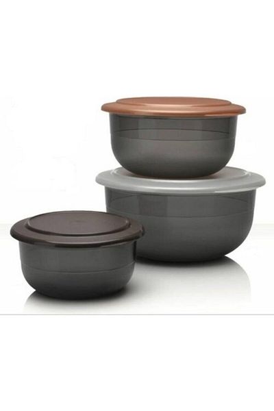 Tupperware Crystal Set of 3 Colorful Covers