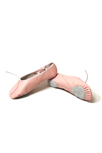 Astra Cloud X Bağcıklı ve Çapraz Lastikli Pembe Deri Bale Patiği