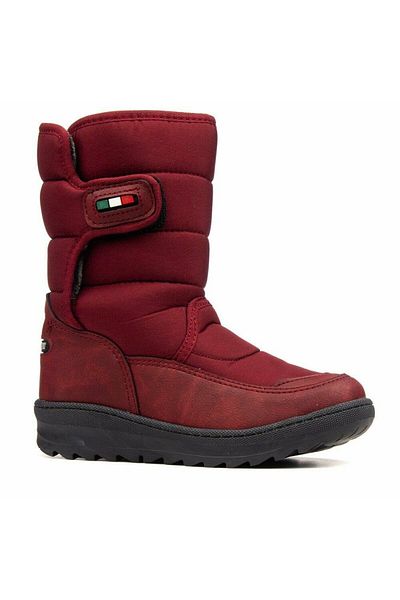 AYAKKABIMOOD Le Petit Burgundy Girl's Snow Boots with Fur Inside