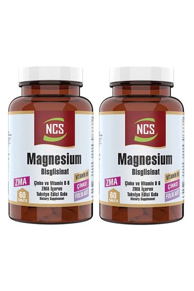 NCS Zma 60 Tablet Zinc Folic Acid Vitamin B 6 Magnesium Bisglycinate 2 Pieces