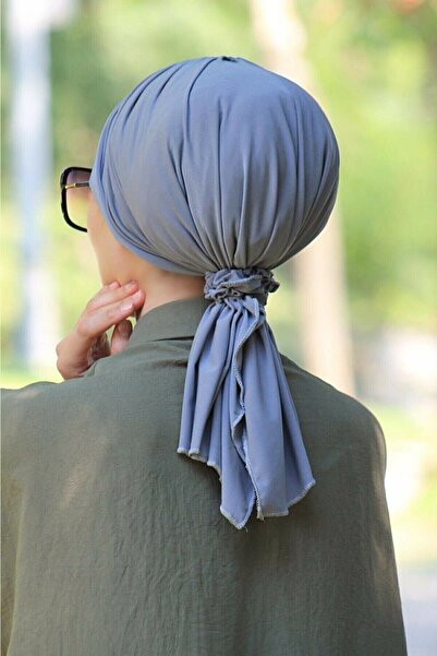 Gültopu Eşarp & Şal Kadın Pratik Tokalı Hazır Şal Bone - Gri