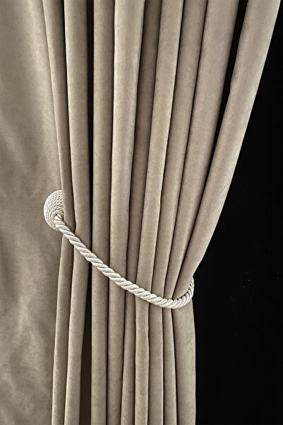 Yumaklar Concept Συσκευή συλλογής με μαγνήτες για κουρτίνες από τούλι και φόντο, αξεσουάρ κουρτινών, κρέμα