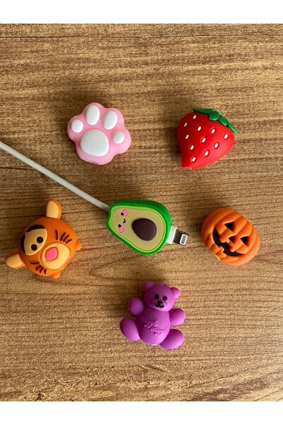 HappyCase Sevimli Kablo Koruyucu 6 Lı Set