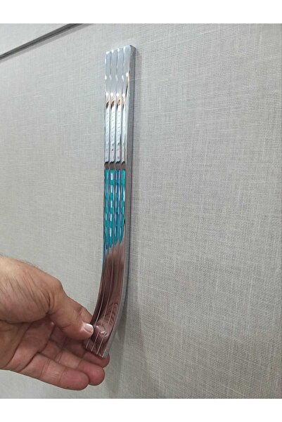 ARON Sofuoğlu Itır Kulp Çizgili Krom Parlak Mobilya Vestiyer Komidin Şifonyer...