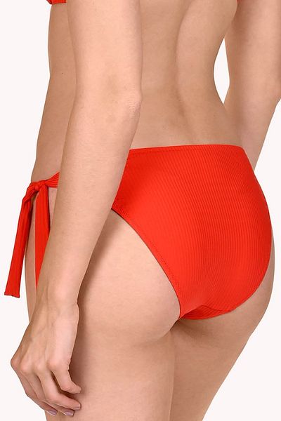 Lisca Women's Orange Side Lace-up Bikini Bottom