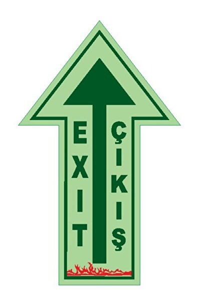 FOREX Lümen Folyo Fosforlu Ok Yer Okları Acil Çıkış Exıt Yazılı Yeşil