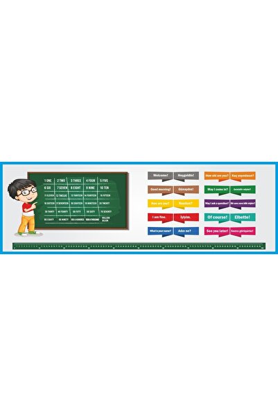 hepenuygun Gizil Öğrenme Okul Sırası Folyo Kaplama Sticker - Ingilizce Kelime...