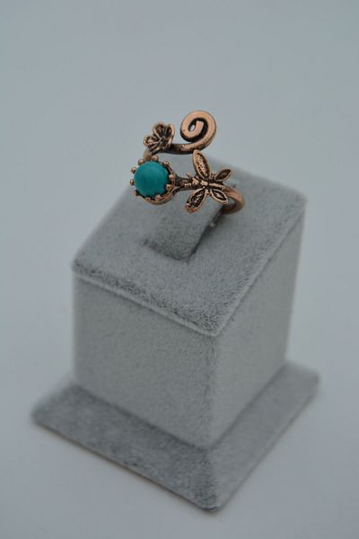 Stoneage Custom Crawl Turquoise Ring