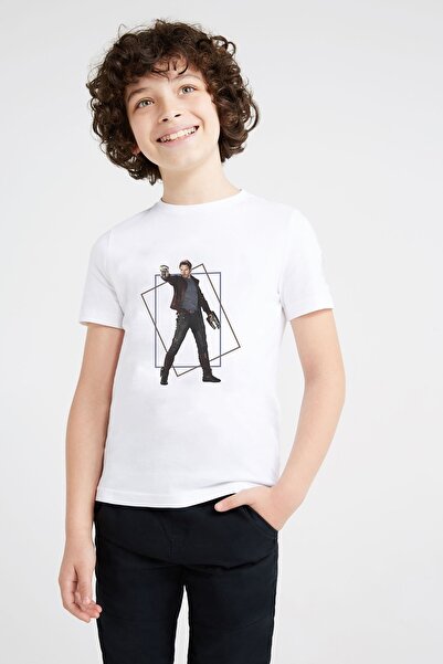 QIVI Dečija bela zvezda Lord Galaksija Čuvara Štampano T-shirt