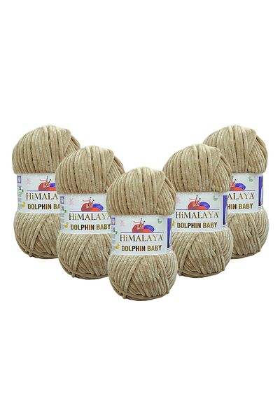Himalaya Dolphin Baby Velvet 5 Pack - Beige 100Gr 120Mt