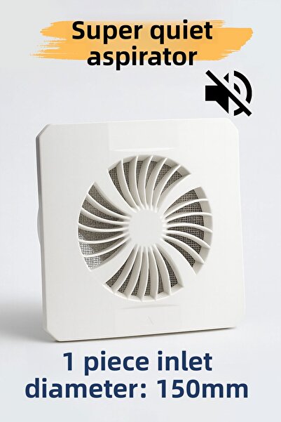 Badem10 Bathroom Wc Extractor Fan Super Quiet 150 mm Toilet Ventilation Fan Wall Mounted Extractor Fan Kitchen Air