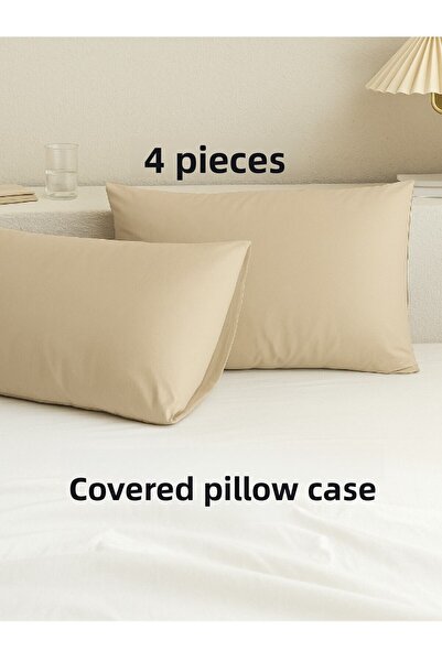 embays collection (4 Pieces) 50X70Cm Colorful, Ranforce Premium Pillowcase, Economical Cover, Pillowcase with Cover