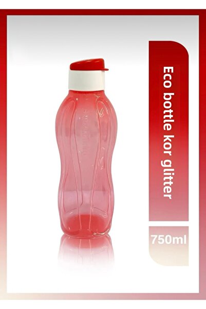 Plus زجاجة صديقة للبيئة سعة 750 مل - لون أحمر لامع / غطاء سهل الفتح