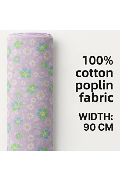 MEKİK MANİFATURA قماش بوبلين قطني 100%، عرض 90 سم، قماش للخياطة والهوايات